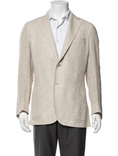 Pre-owned Suitsupply Silk Tweed Pattern Jacket In Neutrals