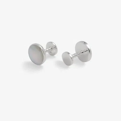 Suitsupply Silver Round Cufflinks In Metallic