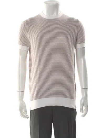 Pre-owned Suitsupply Striped Crew Neck Polo Shirt In Multi