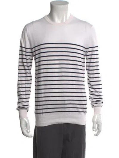 Pre-owned Suitsupply Striped Crew Neck Pullover In Neutral