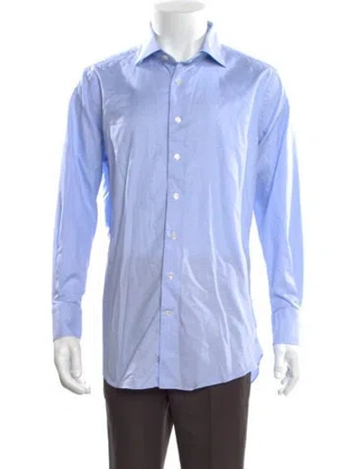 Pre-owned Suitsupply Striped Long Sleeve Dress Shirt In Blue