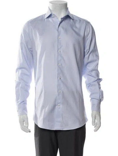 Pre-owned Suitsupply Striped Long Sleeve Dress Shirt In Blue