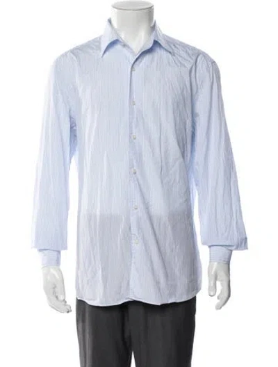Pre-owned Suitsupply Striped Long Sleeve Dress Shirt In Blue