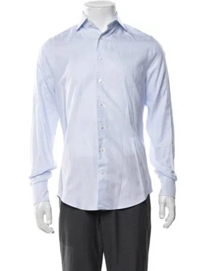 Pre-owned Suitsupply Striped Long Sleeve Dress Shirt In Blue