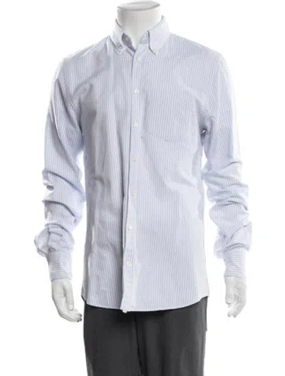 Pre-owned Suitsupply Striped Long Sleeve Dress Shirt In Blue