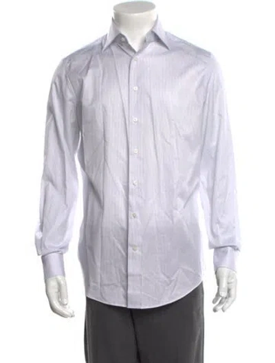 Pre-owned Suitsupply Striped Long Sleeve Dress Shirt In Neutral
