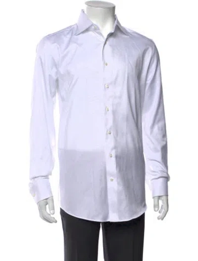 Pre-owned Suitsupply Striped Long Sleeve Dress Shirt In White