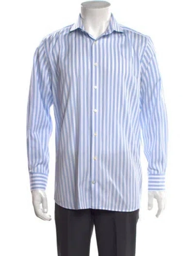 Pre-owned Suitsupply Striped Long Sleeve Dress Shirt In White