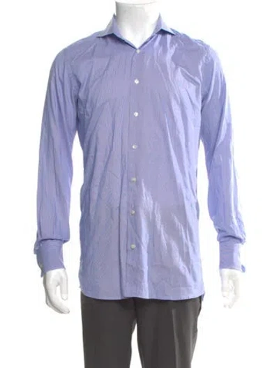 Pre-owned Suitsupply Striped Long Sleeve Shirt In Blue