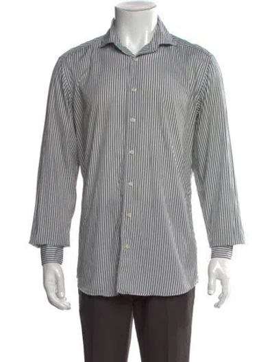 Pre-owned Suitsupply Striped Long Sleeve Shirt In Brown