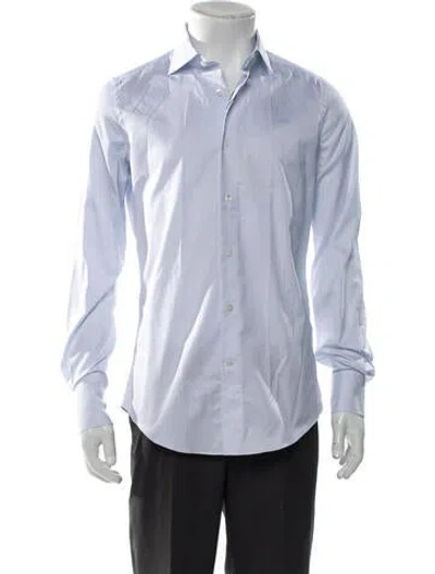 Pre-owned Suitsupply Striped Long Sleeve Shirt W/ Tags In Blue