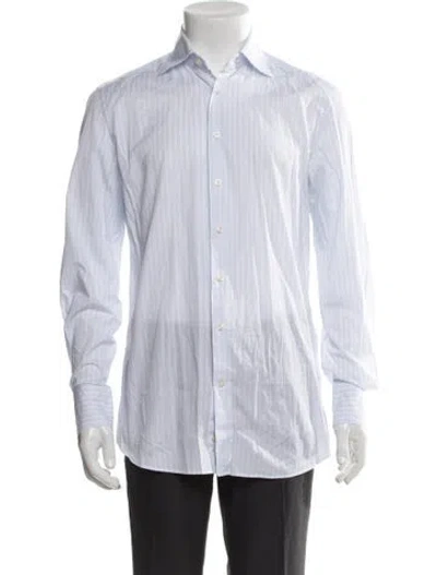 Pre-owned Suitsupply Striped Long Sleeve Shirt In White