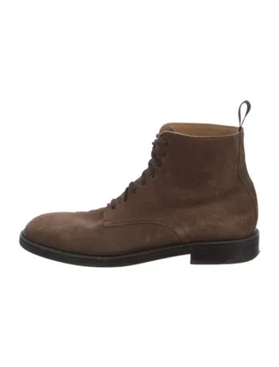 Pre-owned Suitsupply Suede Boots In Brown