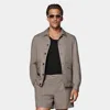 Suitsupply Taupe Bomber Jacket