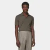 Suitsupply Taupe Buttonless Polo Shirt