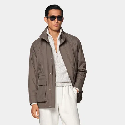 Suitsupply Taupe Field Jacket In Brown