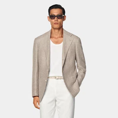 Suitsupply Taupe Relaxed Fit Roma Blazer In Neutral