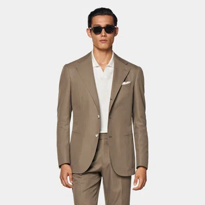 Suitsupply Taupe Relaxed Fit Roma Suit In Brown