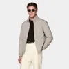Suitsupply Taupe Reversible Bomber Jacket In Brown