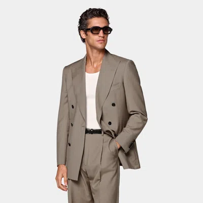 Suitsupply Taupe Tailored Fit Milano Suit In Brown