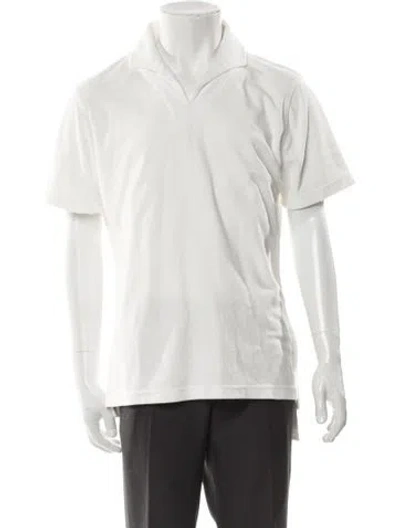 Pre-owned Suitsupply Turtleneck Short Sleeve Polo Sweater W/ Tags In Neutral