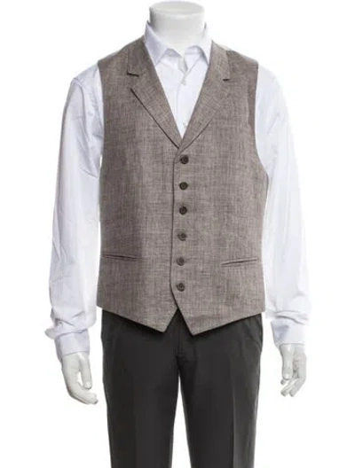 Pre-owned Suitsupply Tweed Pattern Suit Vest In Grey