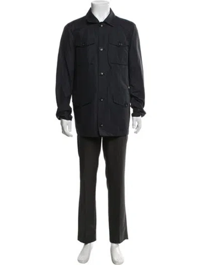 Pre-owned Suitsupply Utility Jacket In Black/blue