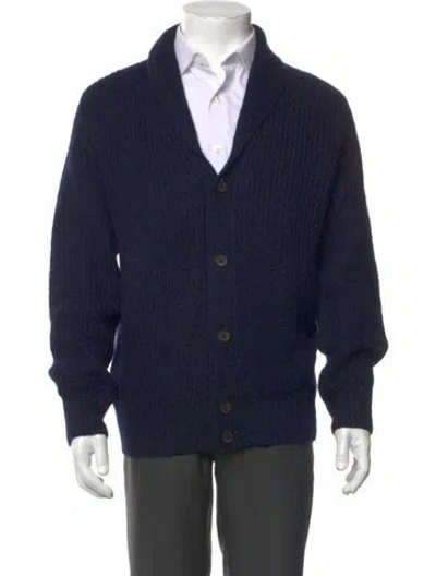 Pre-owned Suitsupply V-neck Long Sleeve Cardigan In Blue