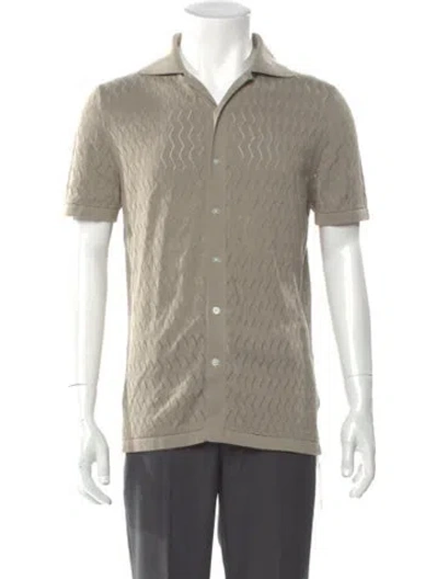 Pre-owned Suitsupply V-neck Short Sleeve Polo Shirt In Neutral