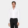 Suitsupply White Classic Collar One Piece Tailored Fit Shirt