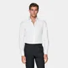 Suitsupply White Classic Collar One Piece Tailored Fit Shirt
