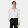 Suitsupply White Striped Point Collar Tailored Fit Shirt