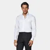 Suitsupply White Classic Collar One Piece Tailored Fit Shirt