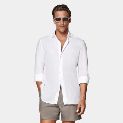 SUITSUPPLY SUITSUPPLY WHITE TAILORED FIT SHIRT