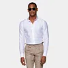 SUITSUPPLY SUITSUPPLY WHITE TWILL EXTRA SLIM FIT SHIRT