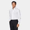 SUITSUPPLY SUITSUPPLY WHITE TWILL SLIM FIT SHIRT