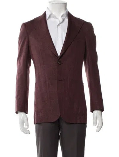 Pre-owned Suitsupply Wool Blazer In Burgundy