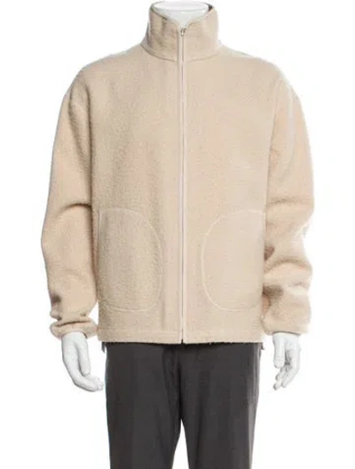 Pre-owned Suitsupply Wool Bomber Jacket In Neutral