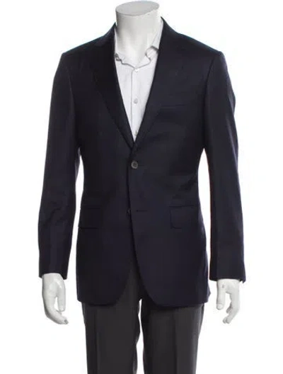 Pre-owned Suitsupply Wool Coat In Blue