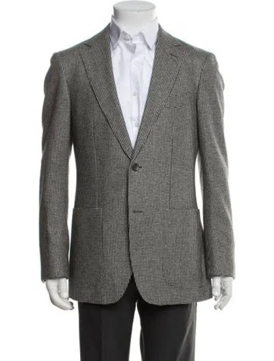 Pre-owned Suitsupply Wool Houndstooth Print Blazer In Neutrals