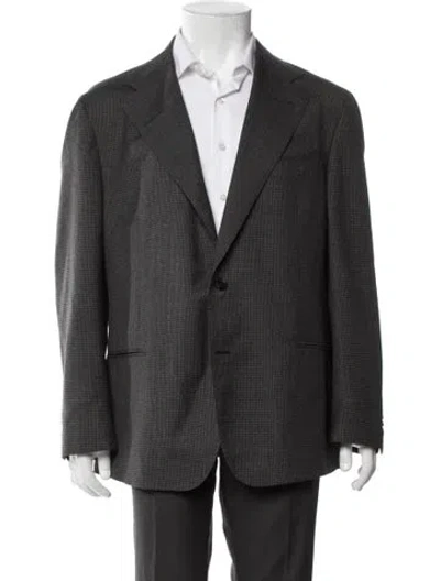 Pre-owned Suitsupply Wool Houndstooth Print Two-piece Blazer In Brown