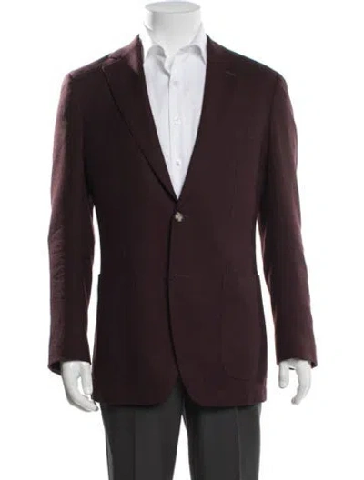 Pre-owned Suitsupply Wool Jacket In Burgundy