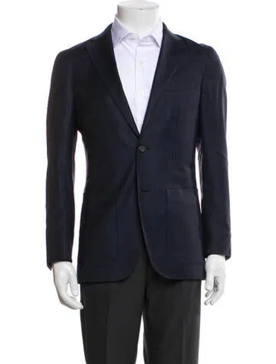 Pre-owned Suitsupply Wool Moto Jacket In Blue