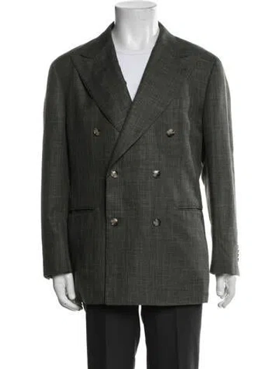 Pre-owned Suitsupply Wool Patterned Blazer In Green