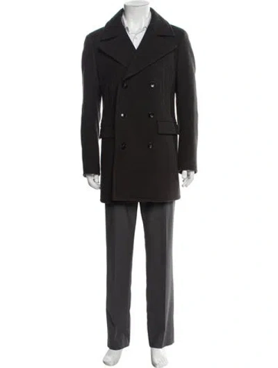 Pre-owned Suitsupply Wool Peacoat In Black