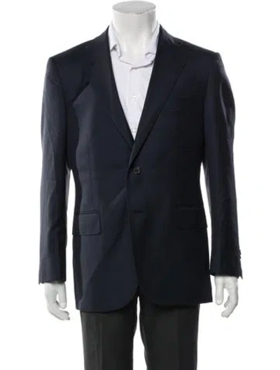 Pre-owned Suitsupply Wool Peacoat In Blue