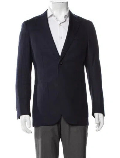 Pre-owned Suitsupply Wool Peacoat In Blue
