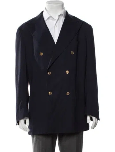Pre-owned Suitsupply Wool Peacoat In Blue