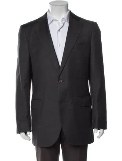 Pre-owned Suitsupply Wool Peacoat In Gray
