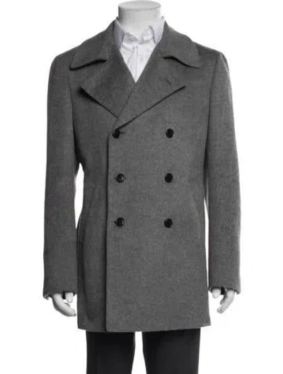 Pre-owned Suitsupply Wool Peacoat In Grey